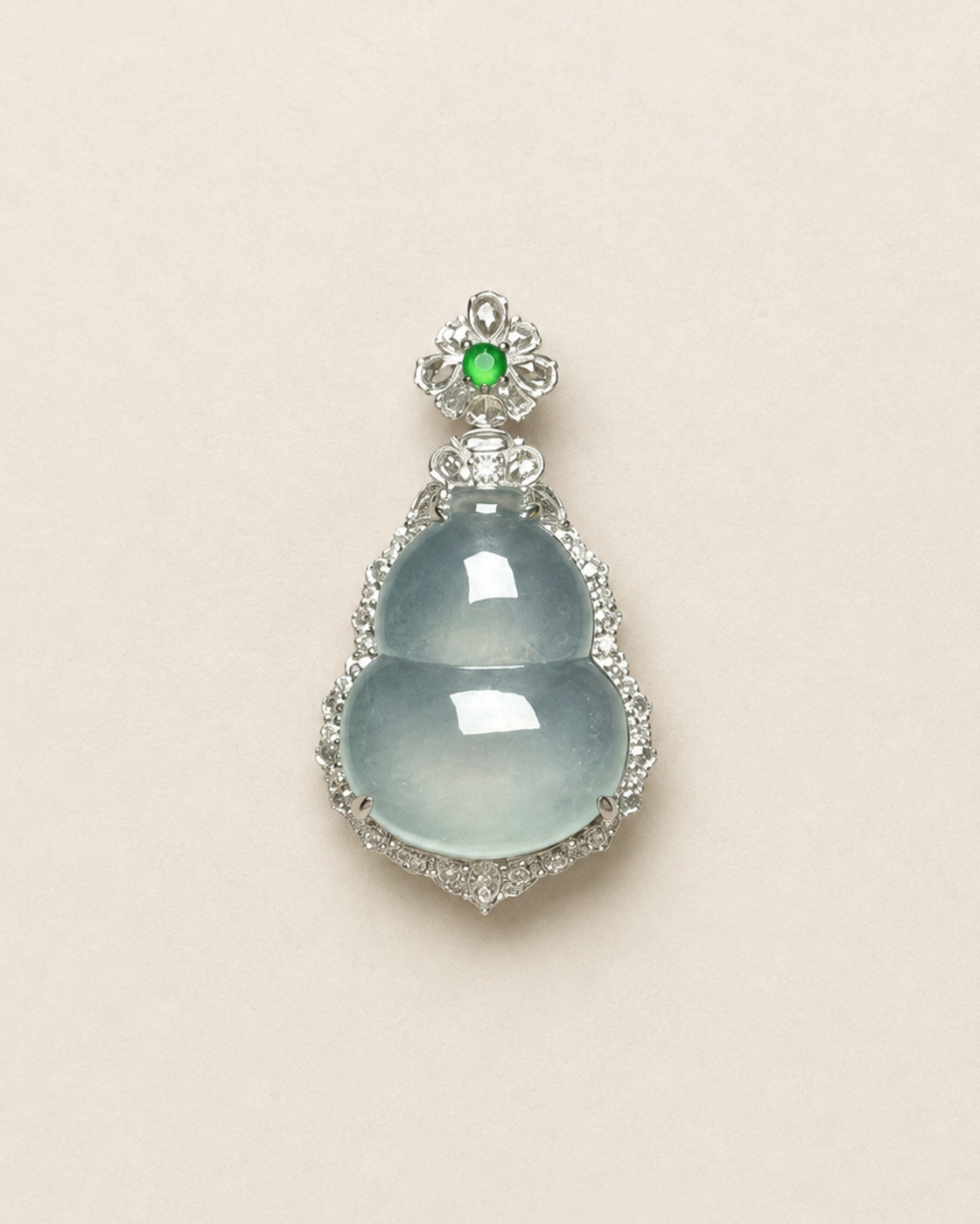 Icy Jadeite Gourd Pendant